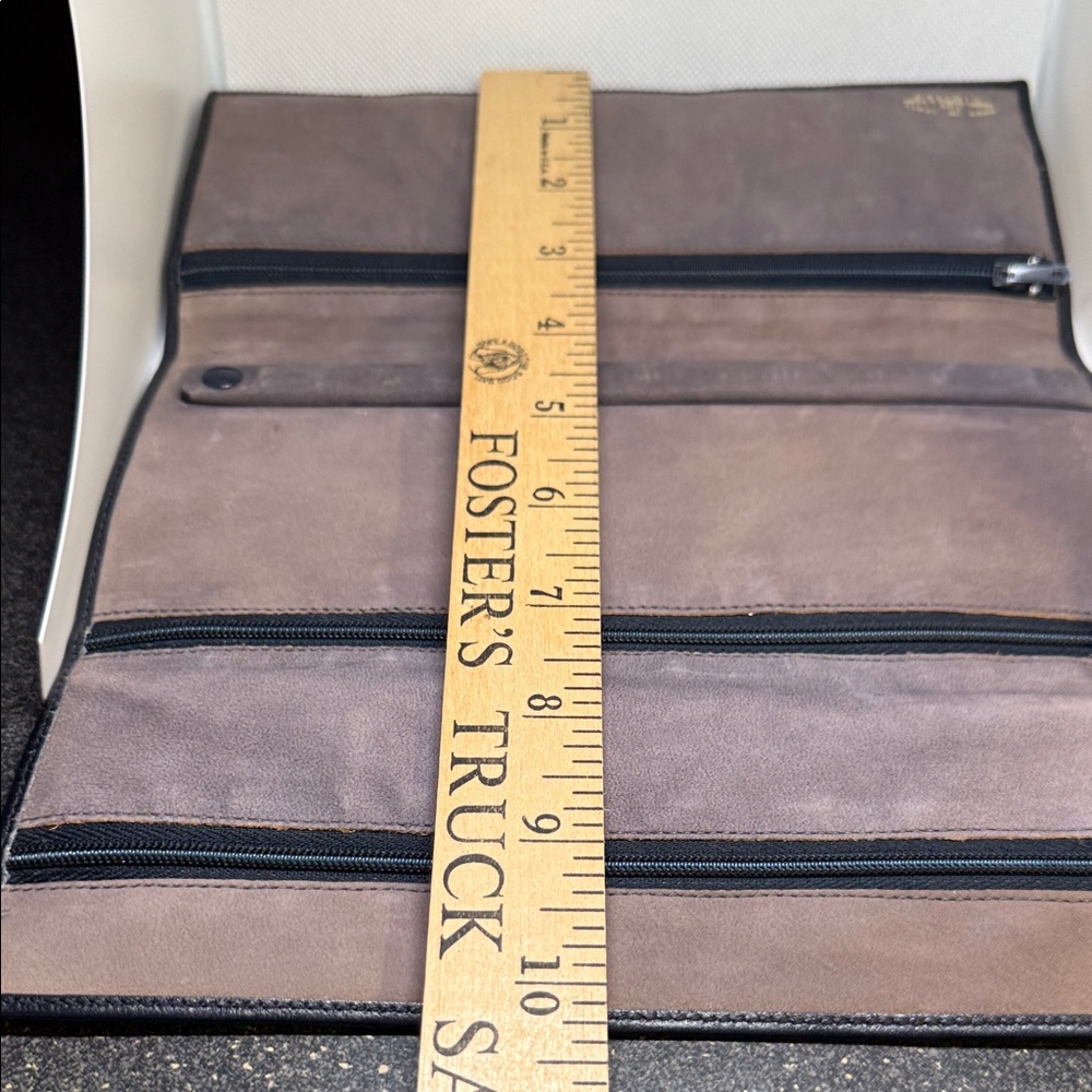 Henry Birks & Sons Jewelry Roll Travel Case Black Leather Made In Italy Vintage. - Picture 7 of 13